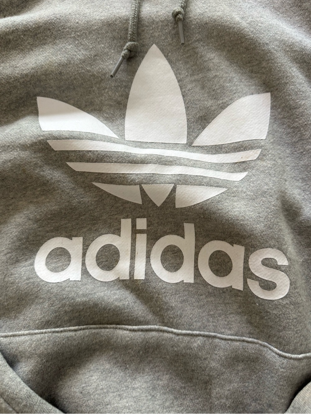 Men's Adidas Gray Hooded Sweater – Comfortable Everyday Pullover
